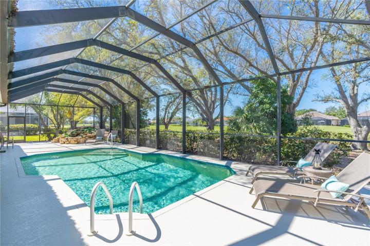 Caged Pool view from N entrance
