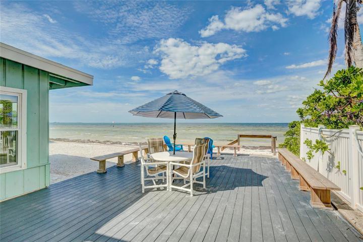 Casual outdoor area for relaxing and entertaining.