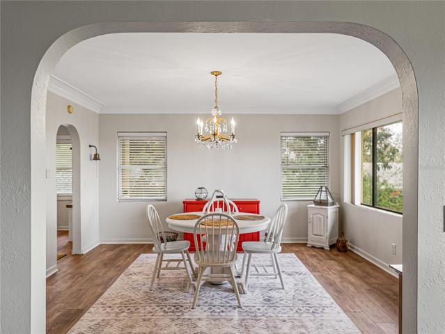 Dining room--nice and bright with loads of natural light.
