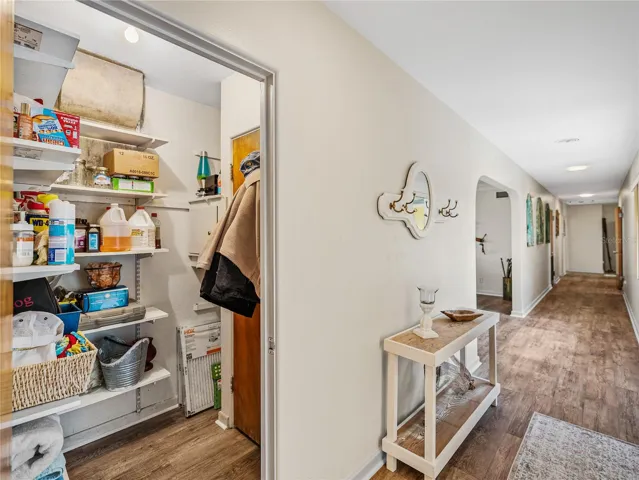 Hallway closet off the kitchen.