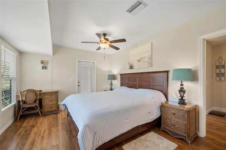 Suite with private entrance, large long walk in closet is 15 x 3.9 Bath/Laundry. Large storage area