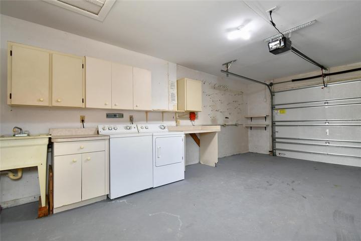 Garage and laundry area