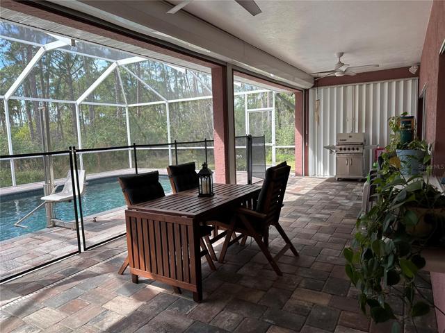 Lanai with accordian shutters