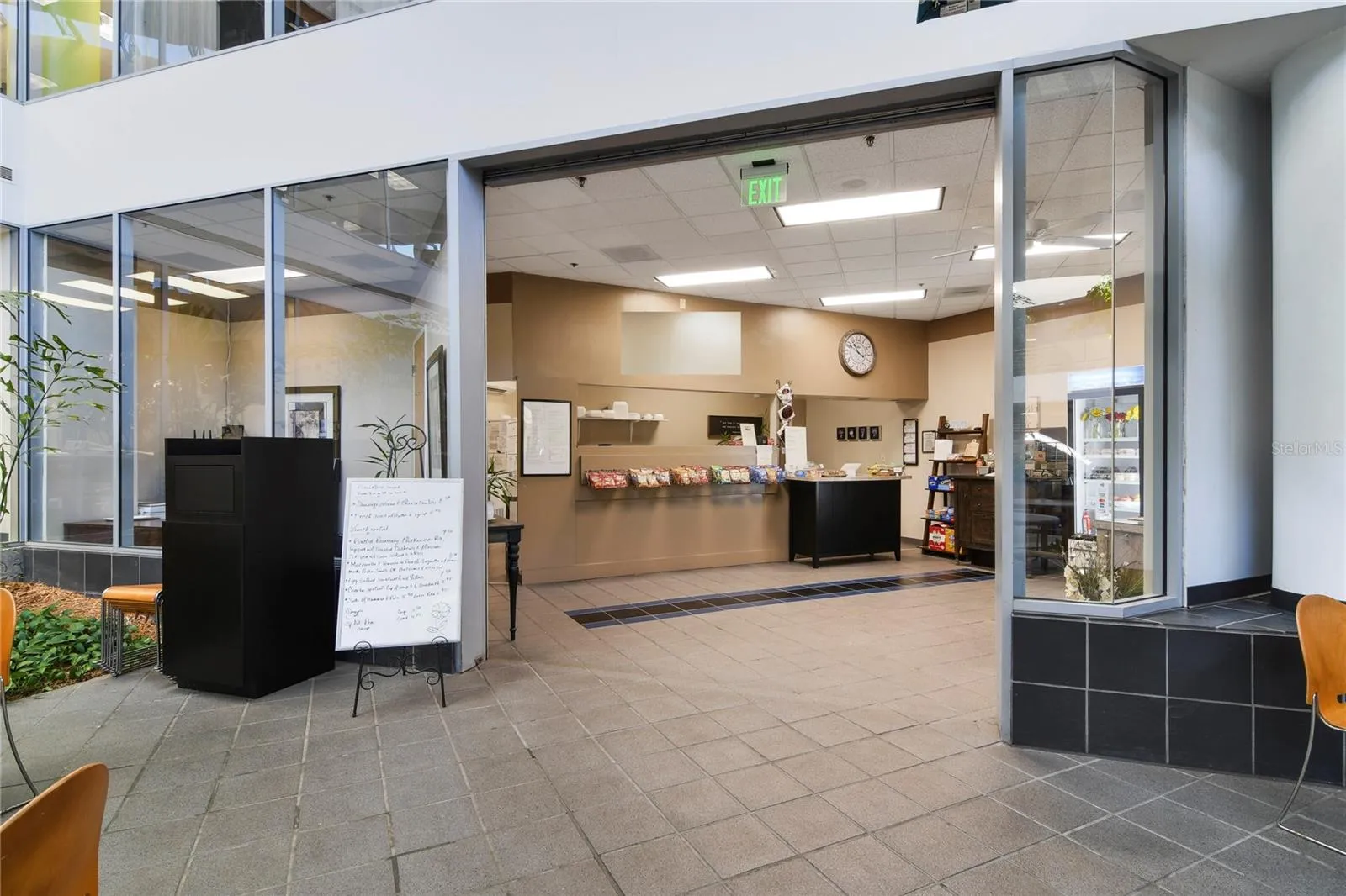 Entrance to cafe