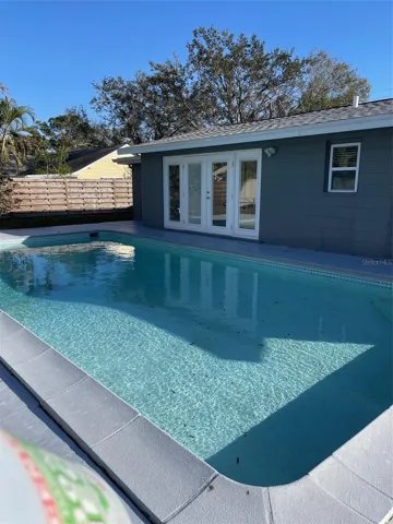 Open in-ground pool.