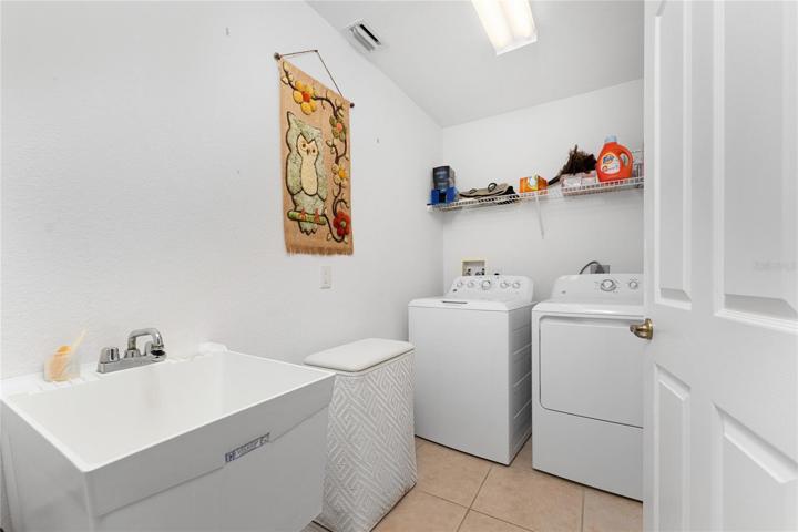 Spacious laundry room