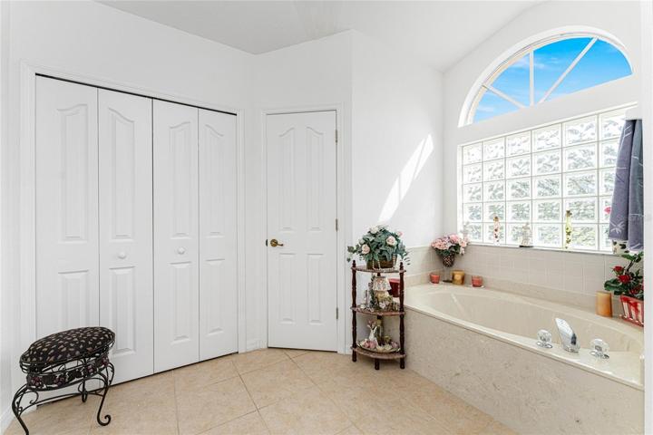 Closet space and Water closet in Master Bath