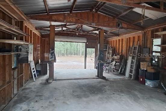 car lift in garage