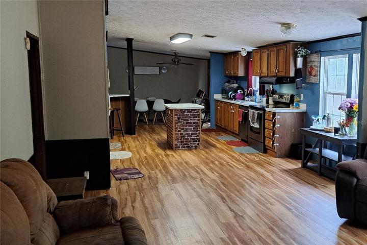 family room/kitchen/dining room "open"