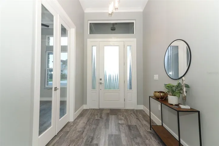 Foyer.  5th BR/Office with French Doors