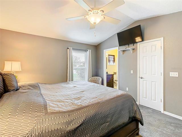 Large master bedroom suite with a walk-in closet and en-suite bathroom