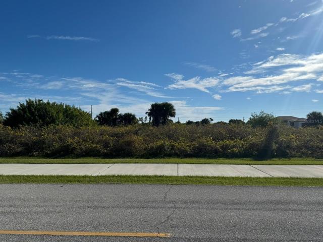 View of the lot from the street