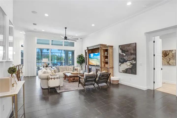 Family Room w/door to Master Bedroom