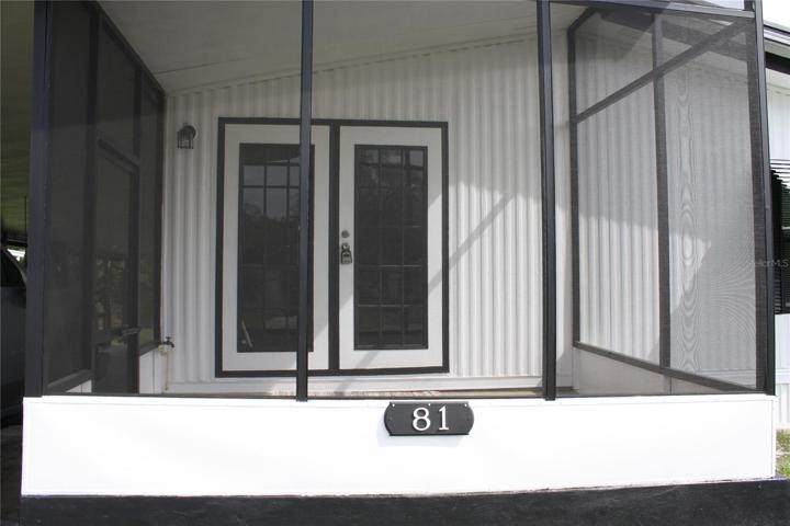 Entry thru front porch