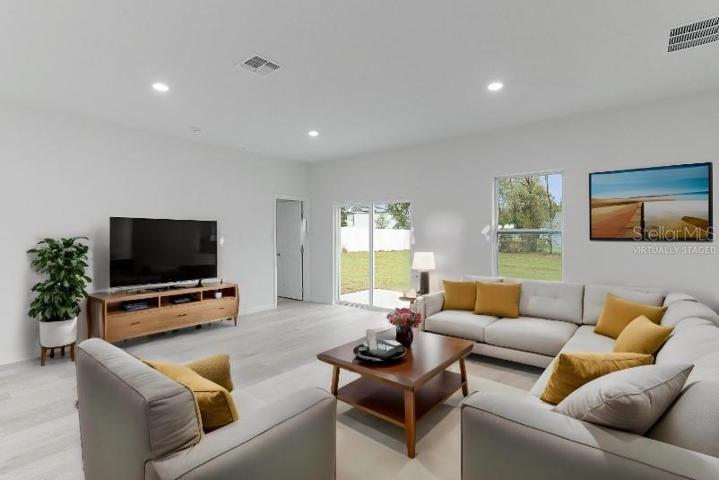Another virtually staged option for the living room