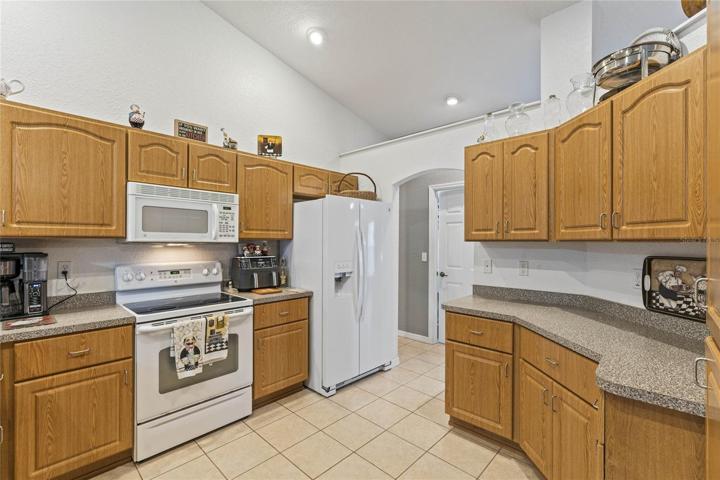 Large kitchen with ample storage space and cabinets