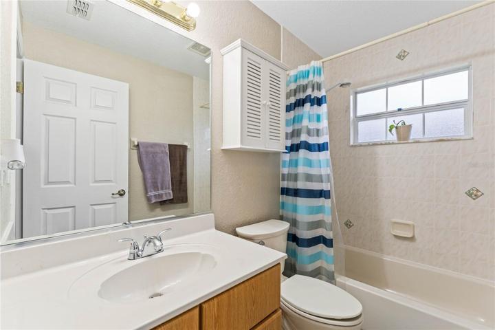Guest bath shared by bedroom 2 & 3