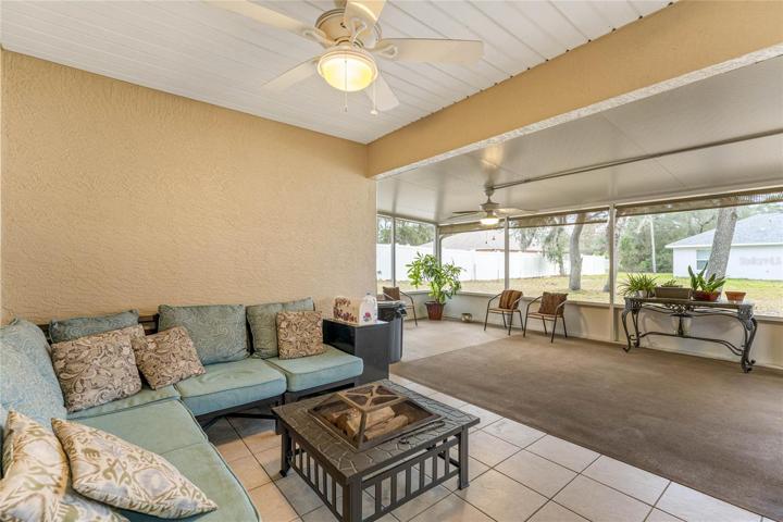 Large screened and covered lanai