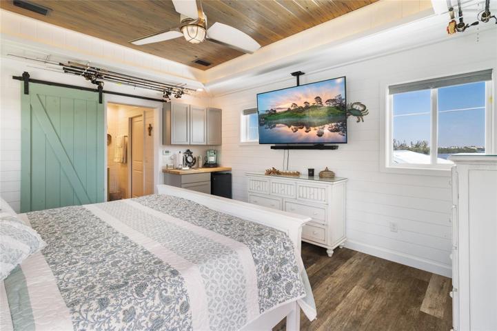 Primary suite with window overlooking the bay!