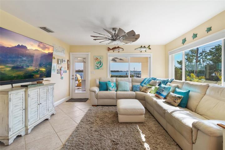 View from the kitchen looking toward the bay!