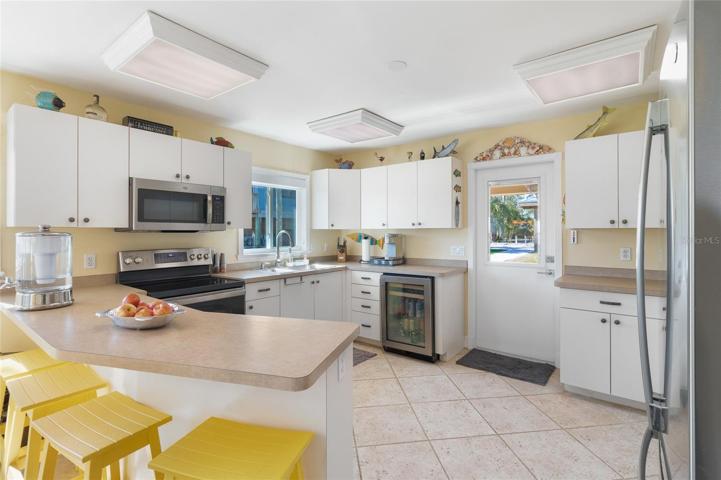 Extra seating on the kitchen island!