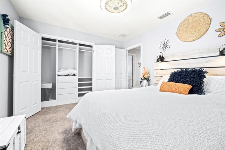 closet systems in each bedroom