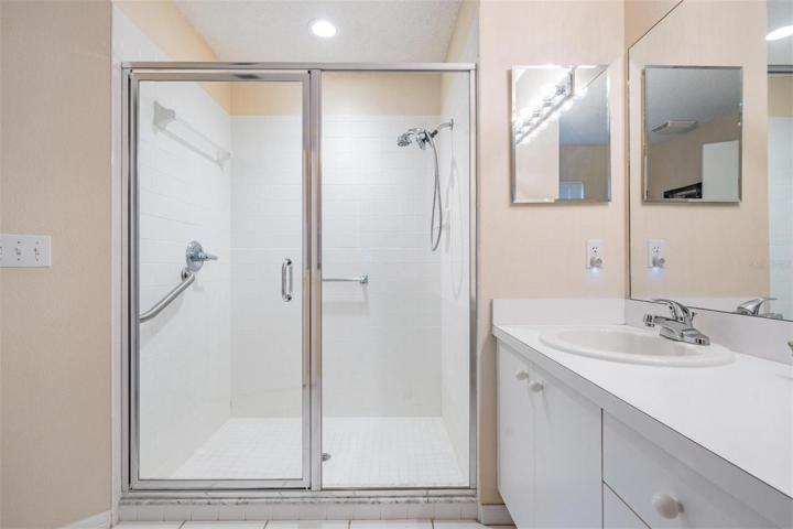 Large step in shower