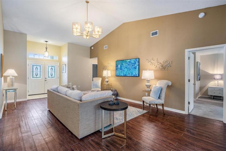 Great room with entry foyer view