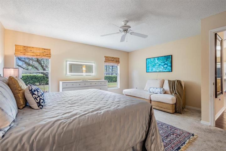 Master bedroom provides room for a sitting area