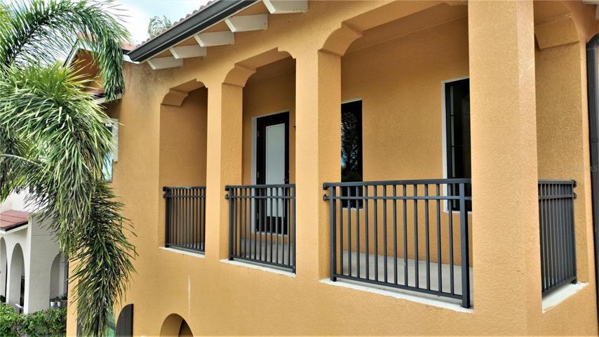 Second level covered patio