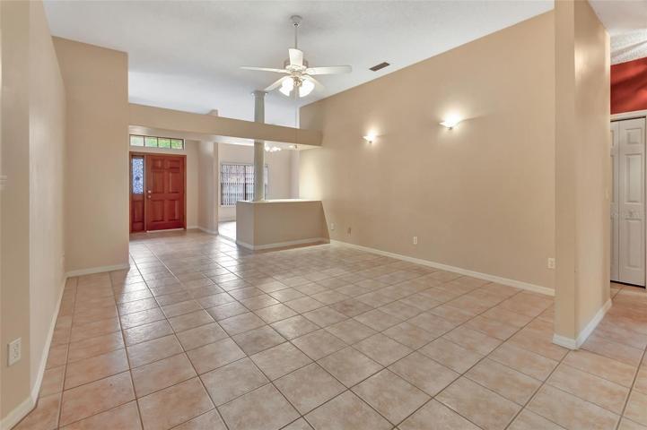 Living room and front door