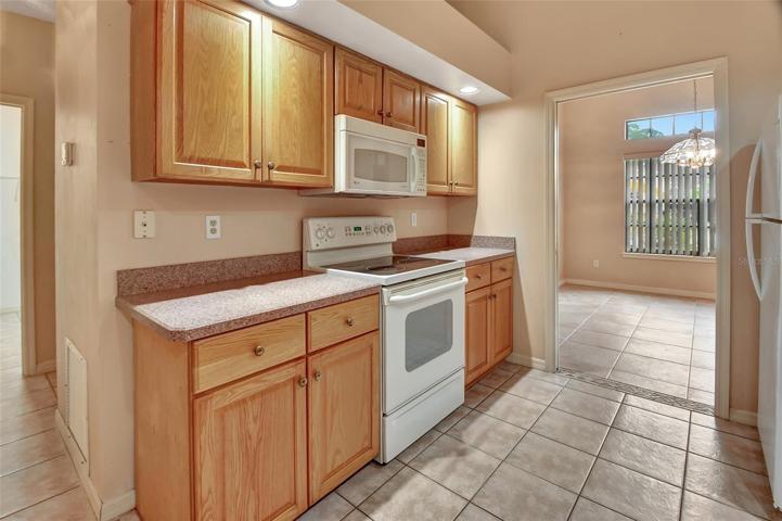 Kitchen range and microwave