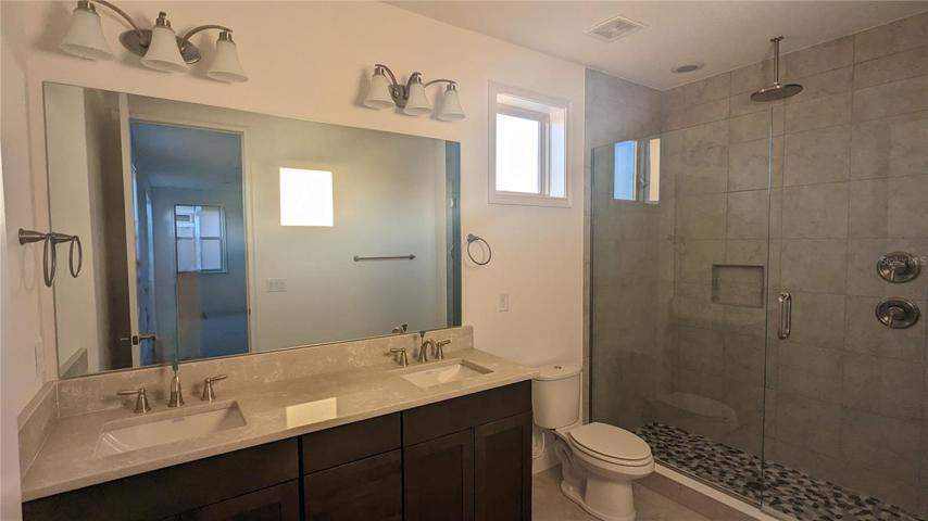 upstair - master bathroom with walk in shower