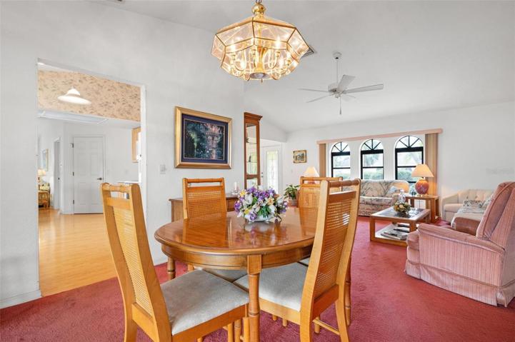 Combination formal living and dining  areas.