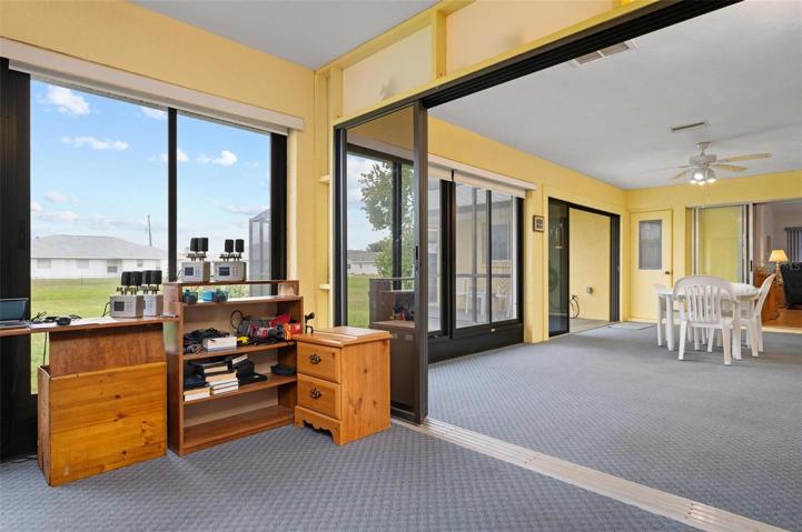 Office located off the enclosed lanai and primary bedroom.