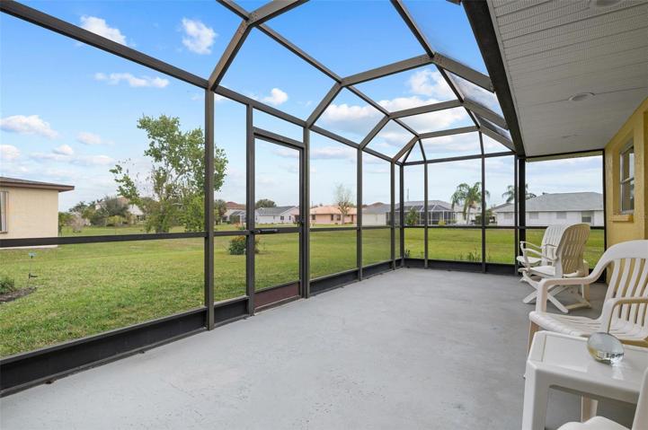 Enjoy this large screened lanai and enjoy your company.