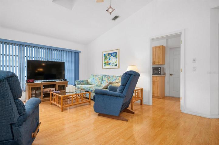 The laundry room located off the family room.