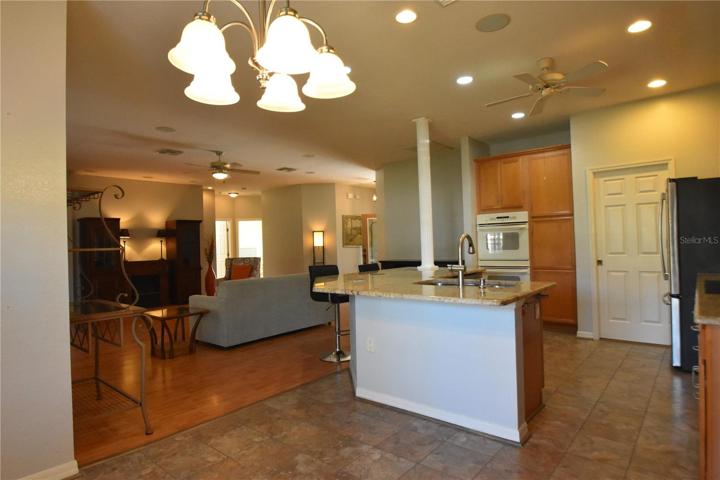Kitchen nook overlooking the open concept living room and kitchen