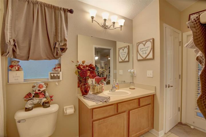 In law bathroom with private entrance from back patio