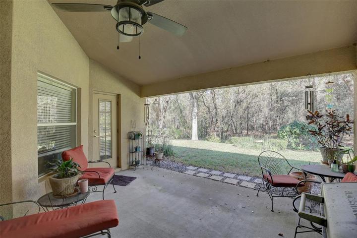 Back patio with entrance to in law suite
