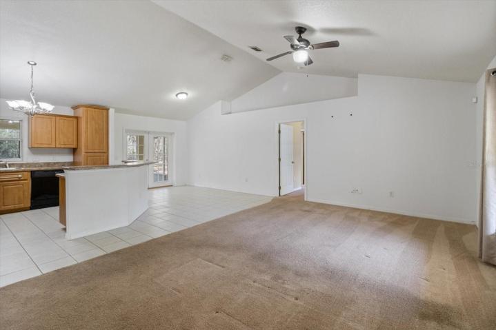 Front Entrance to Great Room and Open Kitchen layout
