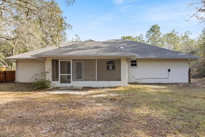Rear view of home