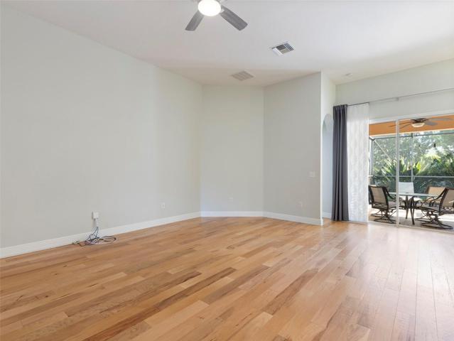 Family Room with view of sliding doors to outside patio area