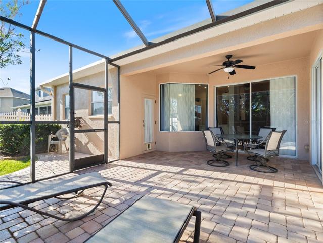 Screened in patio area