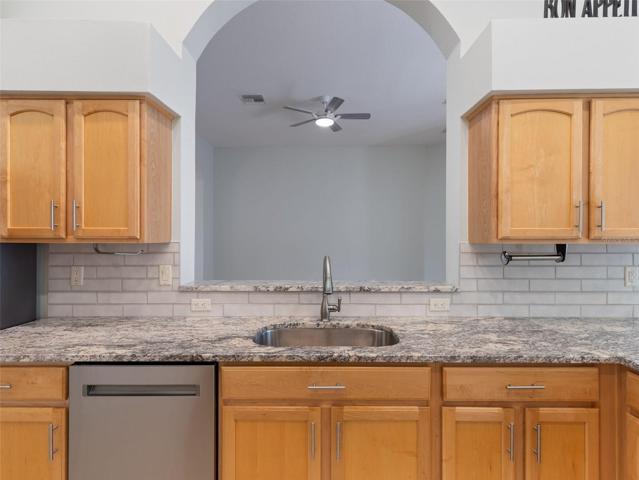 Kitchen with passthrough window (into family room)