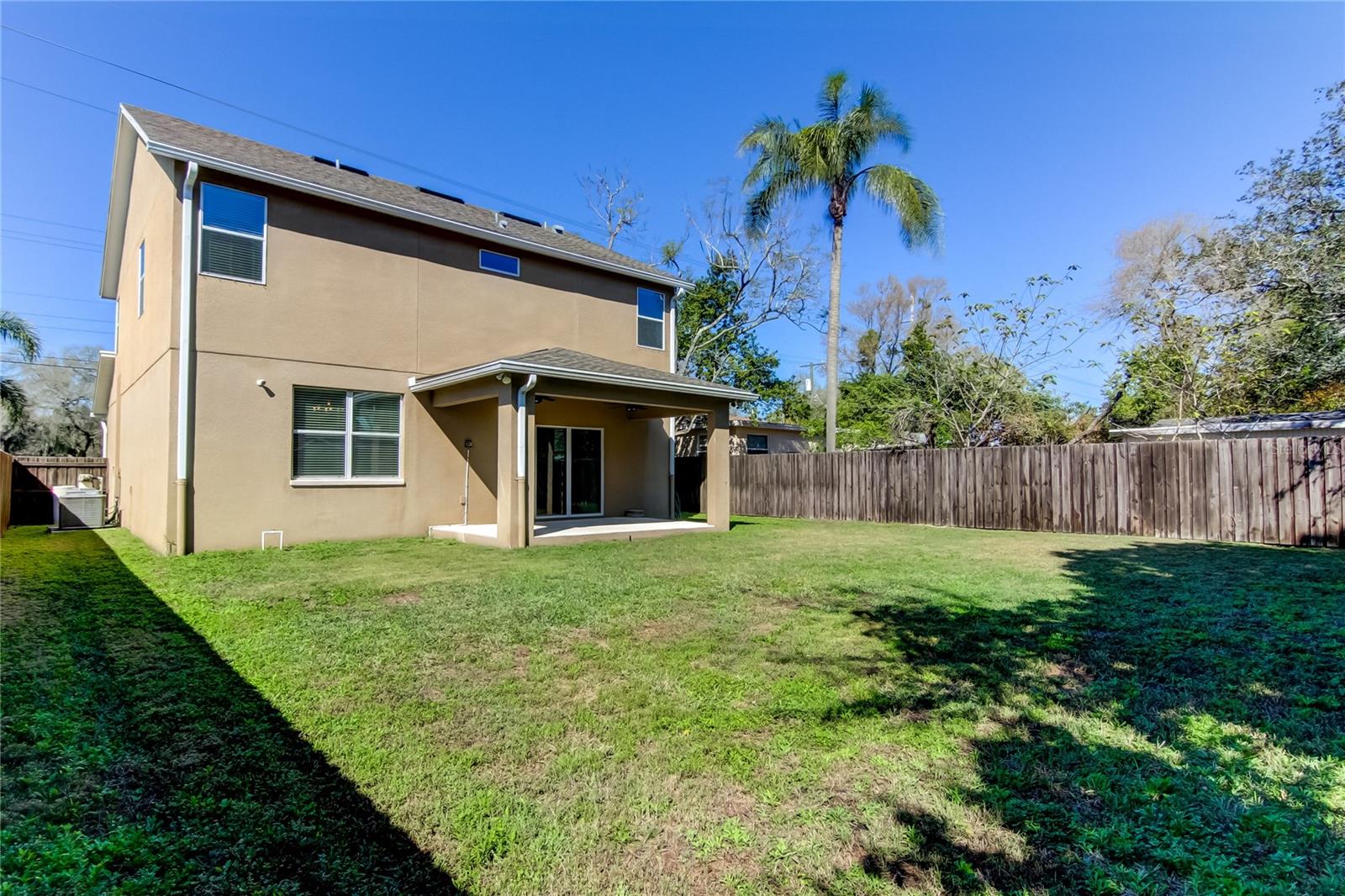 Fenced back yard