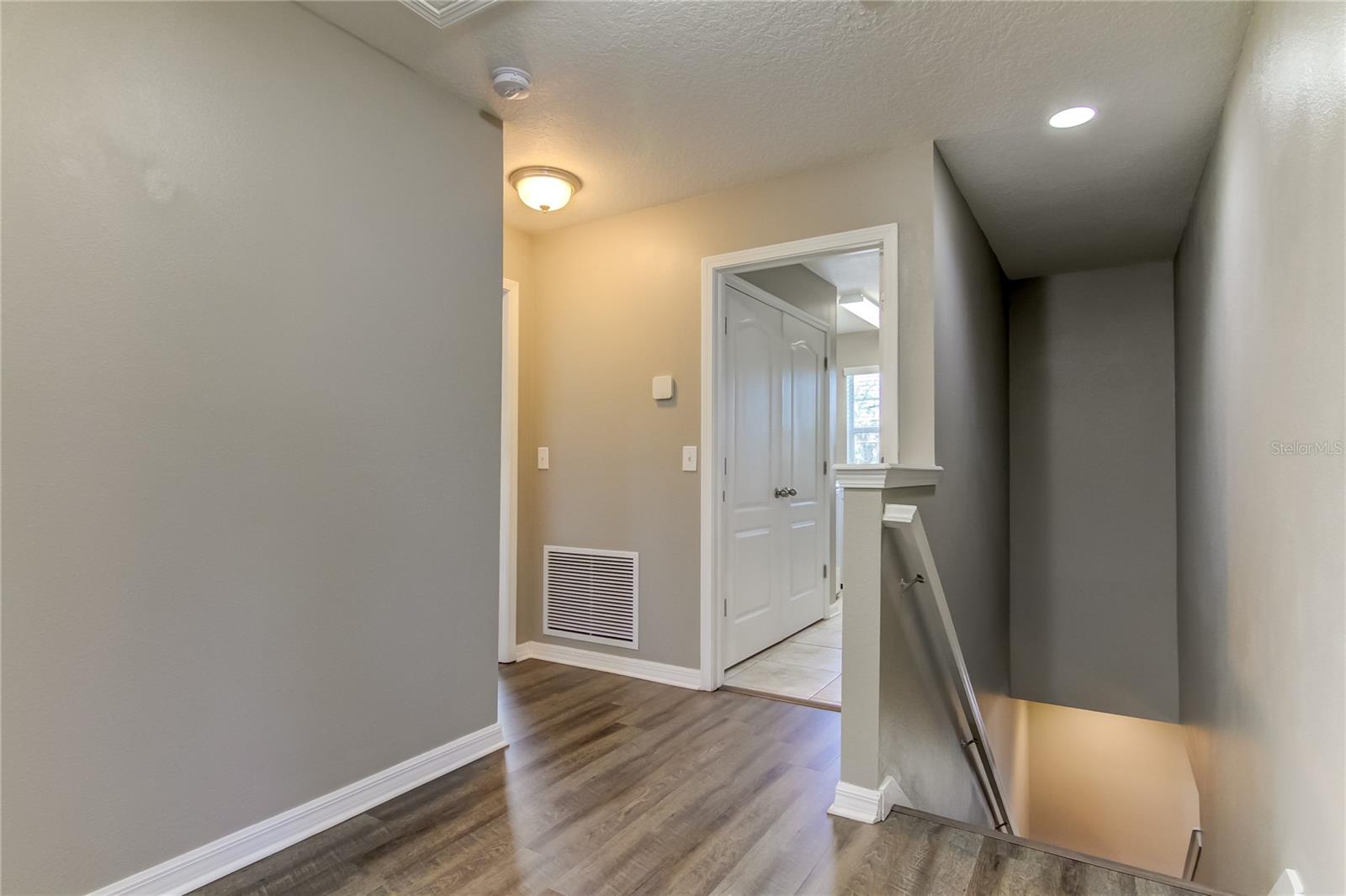 Open area at top of stairs