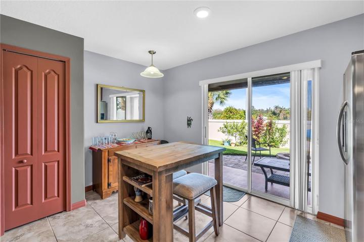 in kitchen dining area