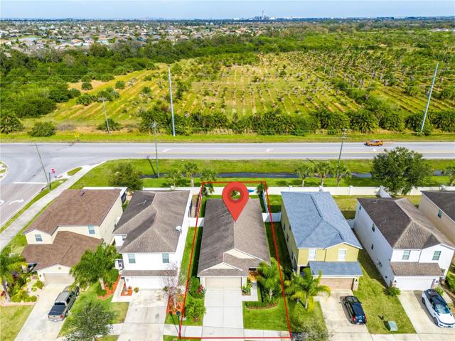 drone view of home