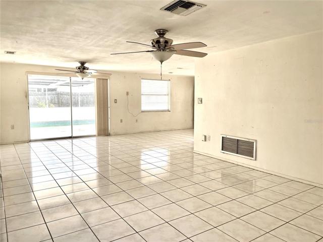 Pool view from Living and Dining area